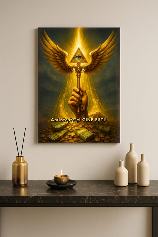 Amintește-ți CINE EȘTI! - Tablou canvas pentru atragerea prosperității (40 cm x 60 cm)