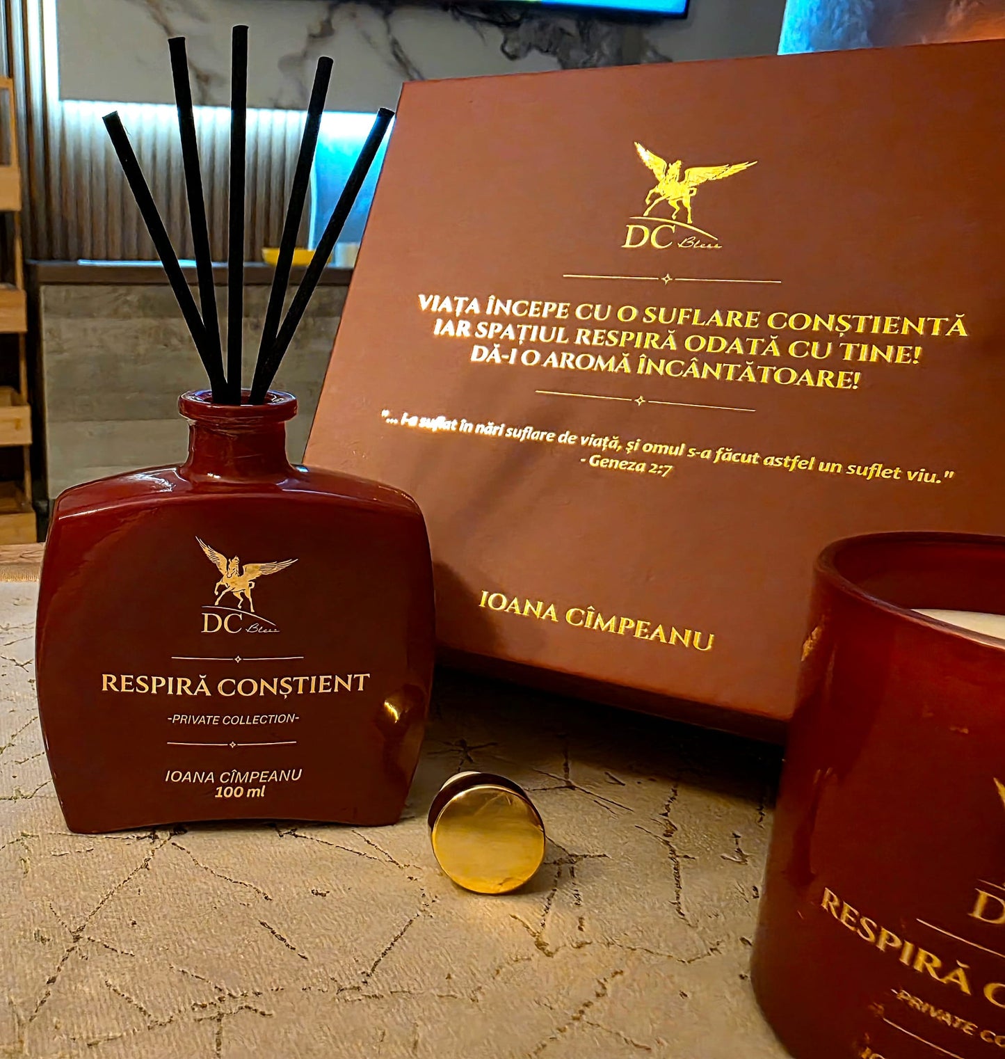 „Respiră Conștient” | Set Ritualic pentru Somn, Purificare, Relaxare și Respirație Conștientă - Aromă sacră de Salvie, Lemn Cald și Note Marine